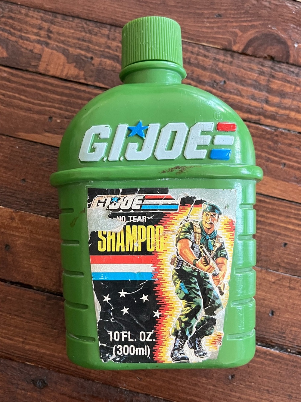 G.I. Joe Green Collectible Shampoo Bottle Canteen Vintage 1987